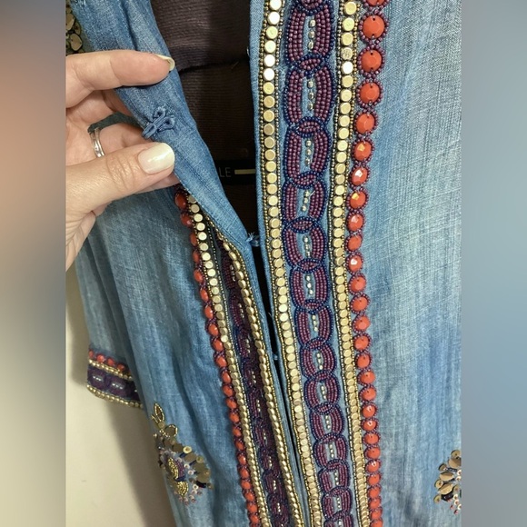 Soft Surroundings Morena Duster Jacket Petite Large Beaded - Picture 13 of 16